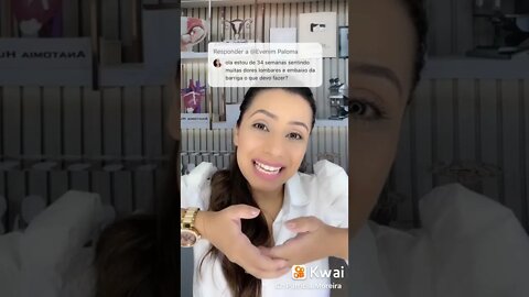 Estou de 34 semanas e sinto dores lombares embaixo da barriga o que pode ser?