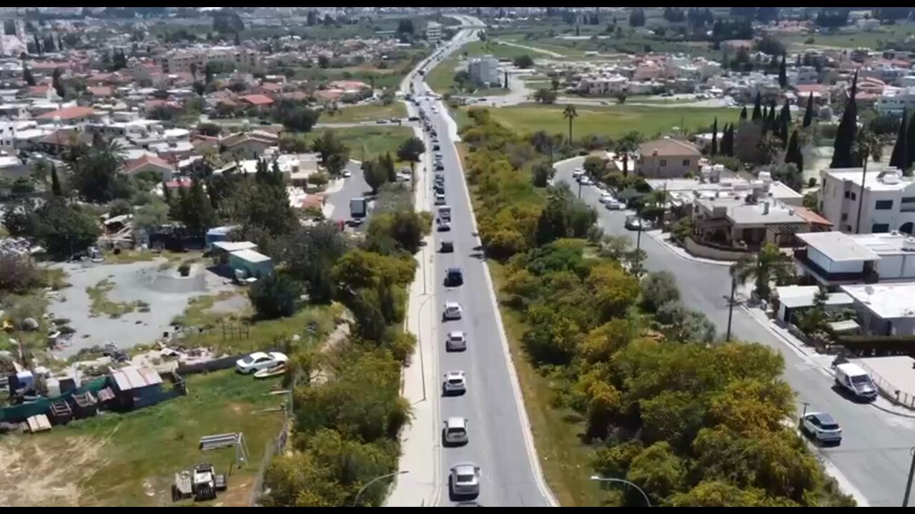 A mass rally and motorcade in support of Russia in Limassol, Cyprus