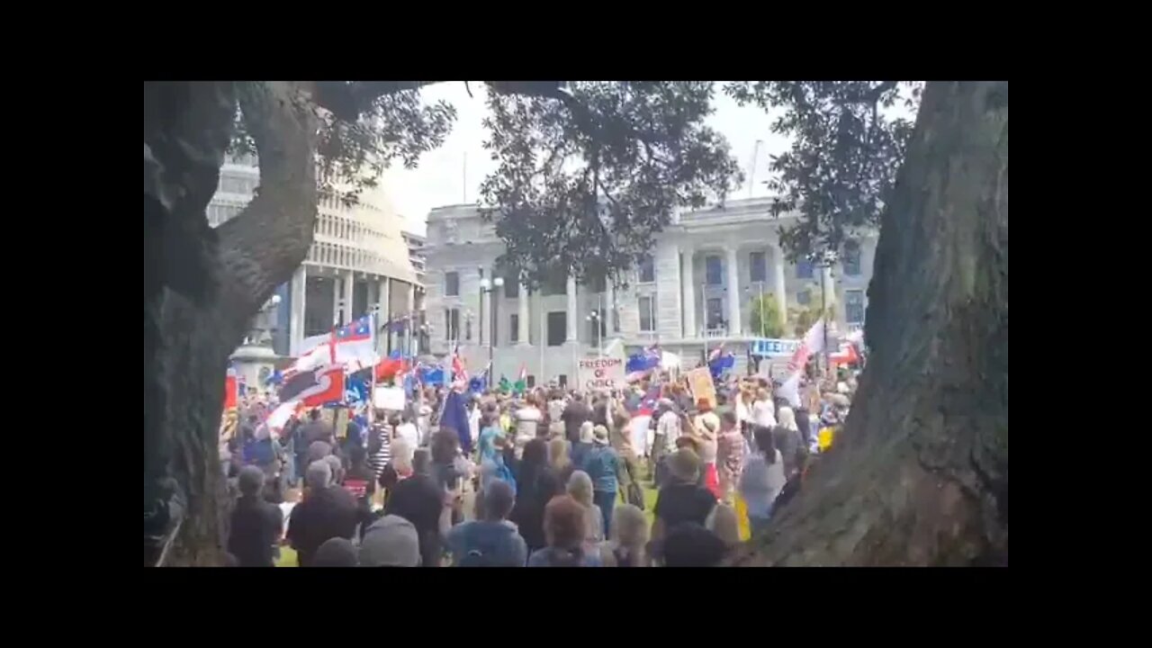 NEW ZEALAND - Protesters Chant Freedom In Massive Demonstration