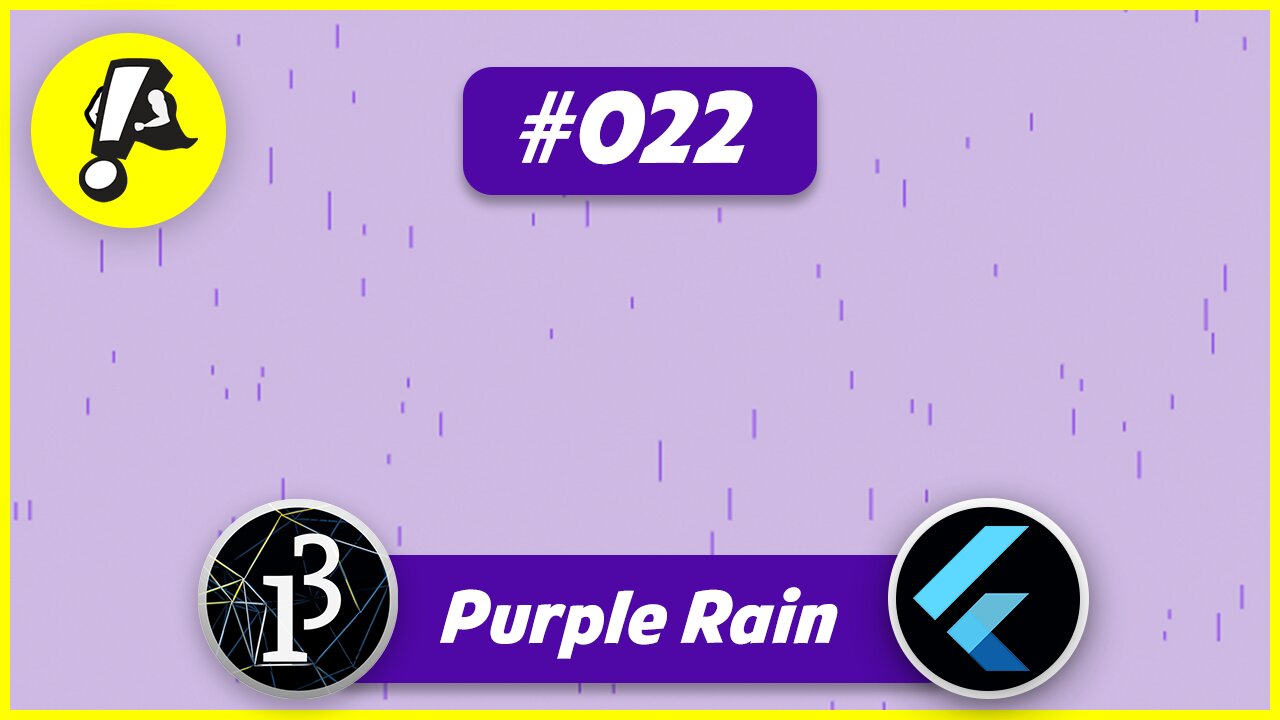 Ep. 022 - Coding challenge: Purple rain | Flutter Processing