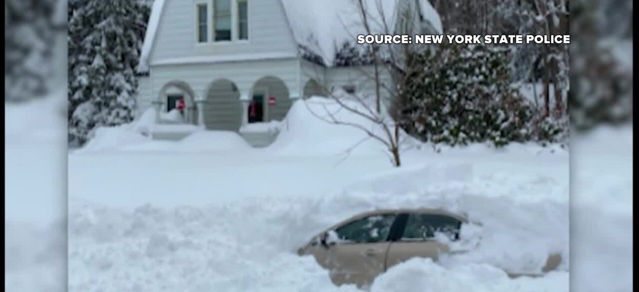 Man recovering after being trapped in car under snow