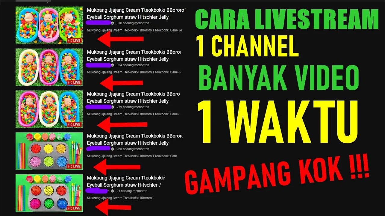 CARA LIVESTREAM YOUTUBE 1 CHANNEL BANYAK VIDEO 2022