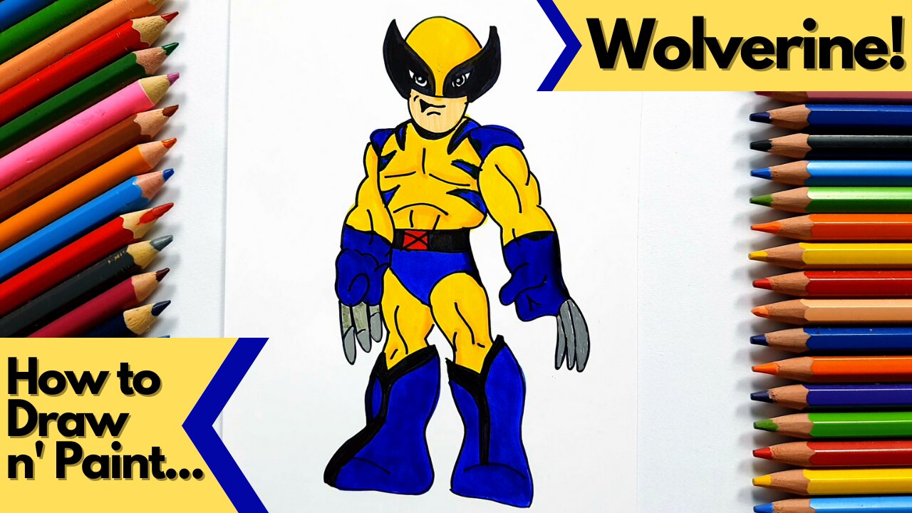 How to draw and paint Wolverine from X-men