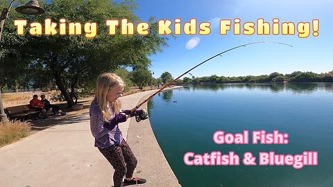My Kids FIRST Fishing Adventure! - Catfish & Bluegill