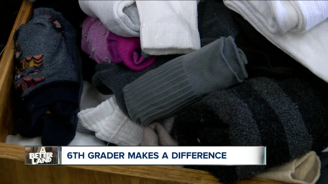 6th-grader holds Socktober drive and donates 2,199 pairs of socks to The City Mission