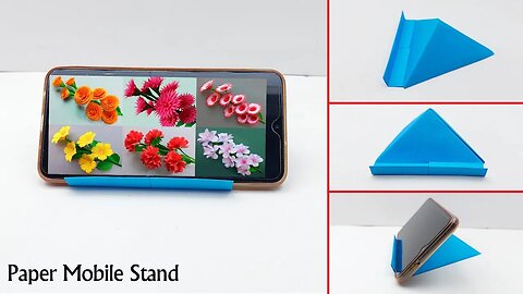 How to Make Paper Phone Stand Without Glue | Mobile Stand Making | Easy Paper Crafts