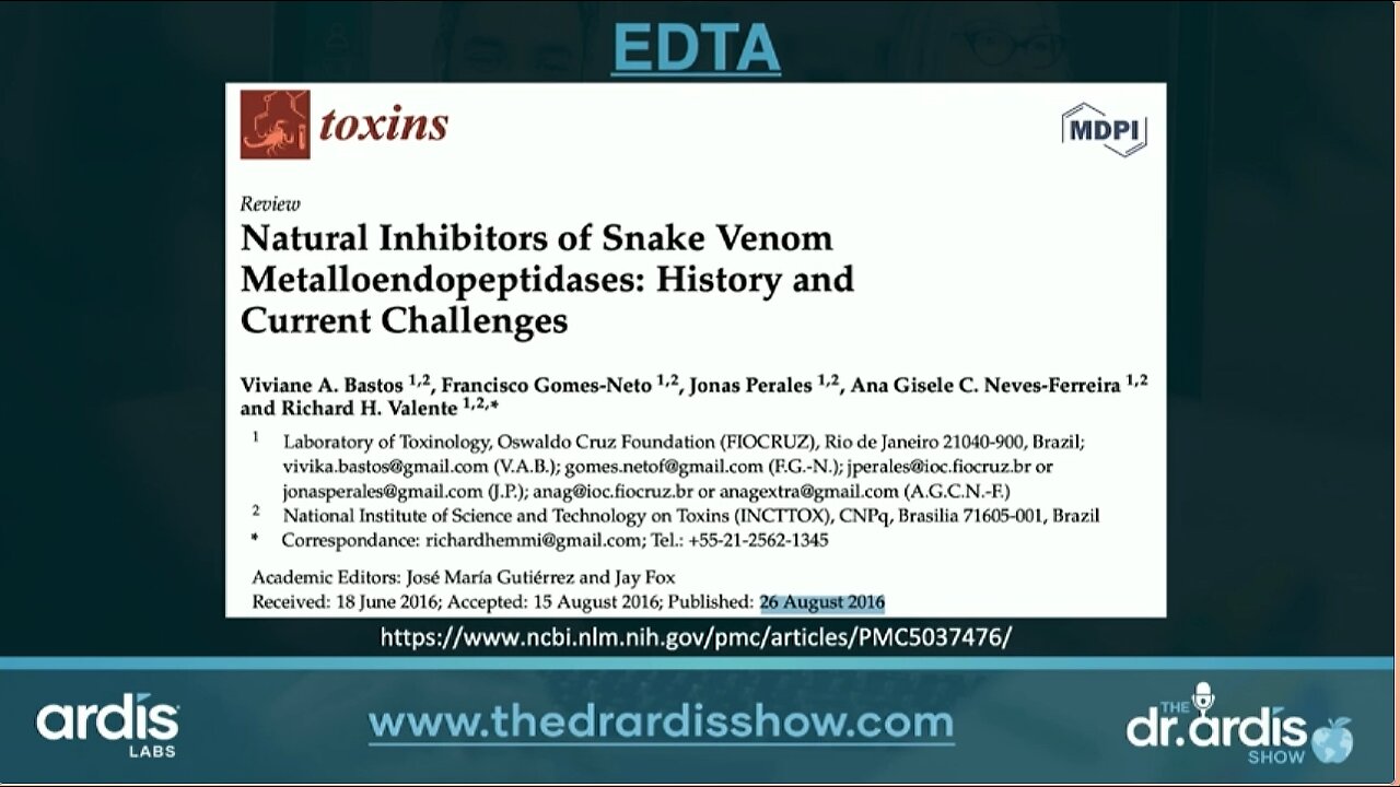 Dr. Bryan Ardis | “In Snake Venom And Also Used As Drug And Vaccine Candidates In Gene Therapy”