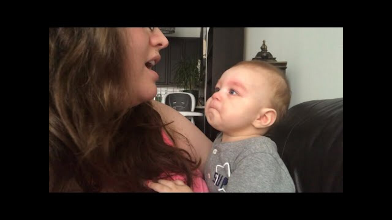 Baby Gets Emotional When Mom Sings Opera!