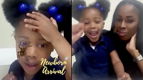 Future's Daughter Reign Tries To Remove Spider From Mommy's Face! 🕷