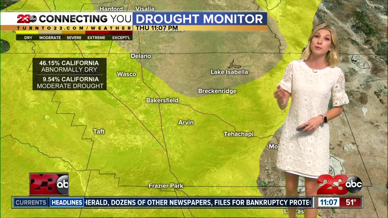 A portion of Kern County is in moderate drought status