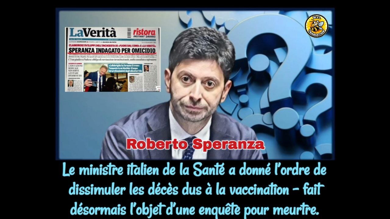 Ministre italien de la Santé a donné l’ordre de dissimuler les décès dus au vaccination.