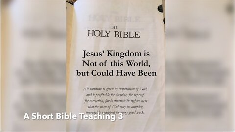 A Short Bible Teaching 3