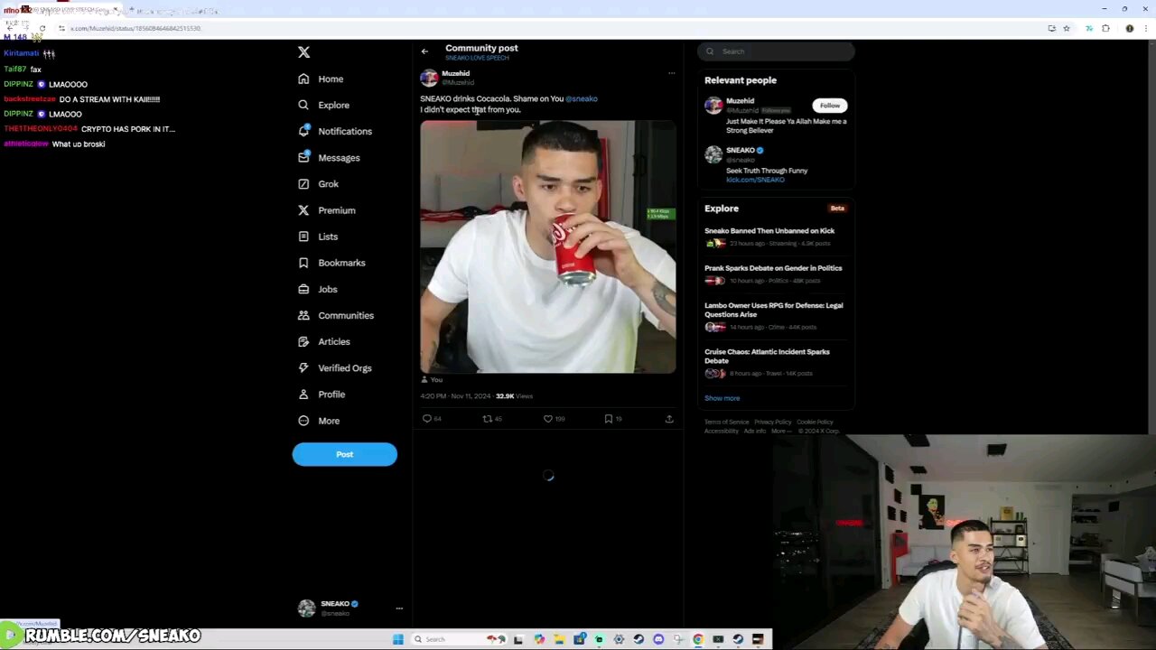 Sneako's reaction to islamic haram police attacking him over coca-cola