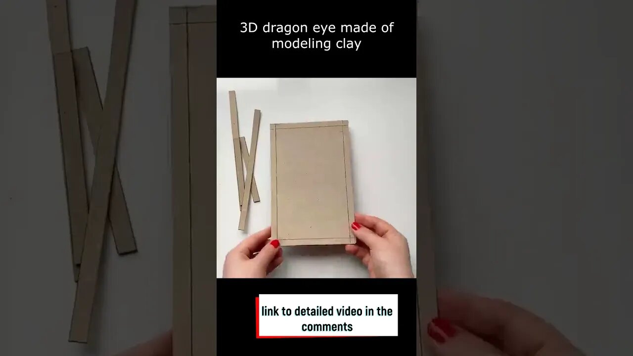 DIY 3D dragon eye made of modeling clay