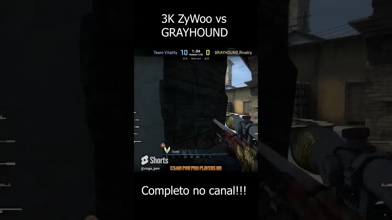 CSGO POV Vitality ZywOo 3k vs Grayhound (Inferno) @ ESL Pro League Season 17