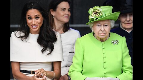 The Queen when Meghan Markle comes to say her goodbyes