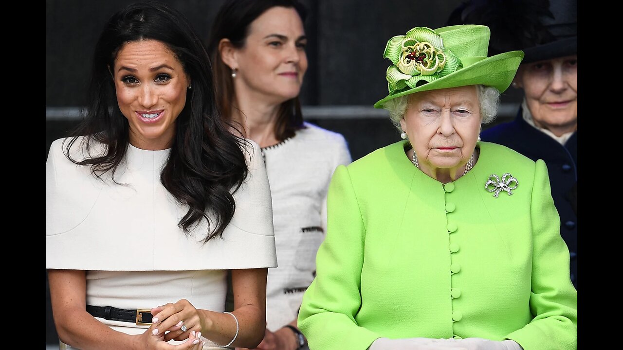 The Queen when Meghan Markle comes to say her goodbyes