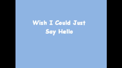 Wish I Could Just Say Hello (KaraokeComedy)