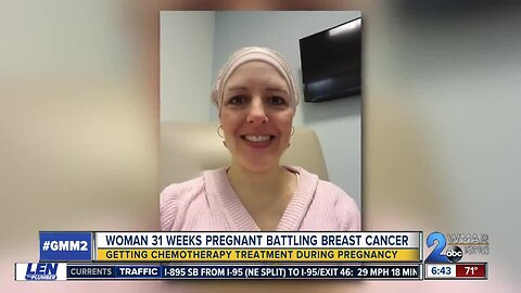 A woman battles breast cancer while pregnant