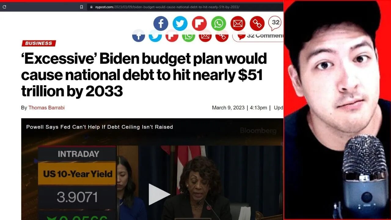 EXCESSIVE BIDEN BUDGET PLAN WILL CAUSE DEBT TO HIT $51 TRILLION