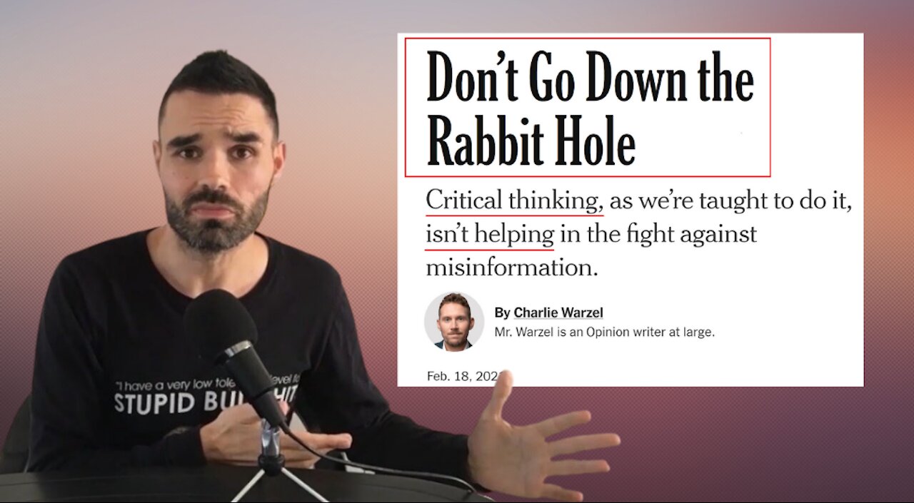 "Don't Go Down The Rabbit Hole!" — Dismantling The NY Times Pathetic Propaganda