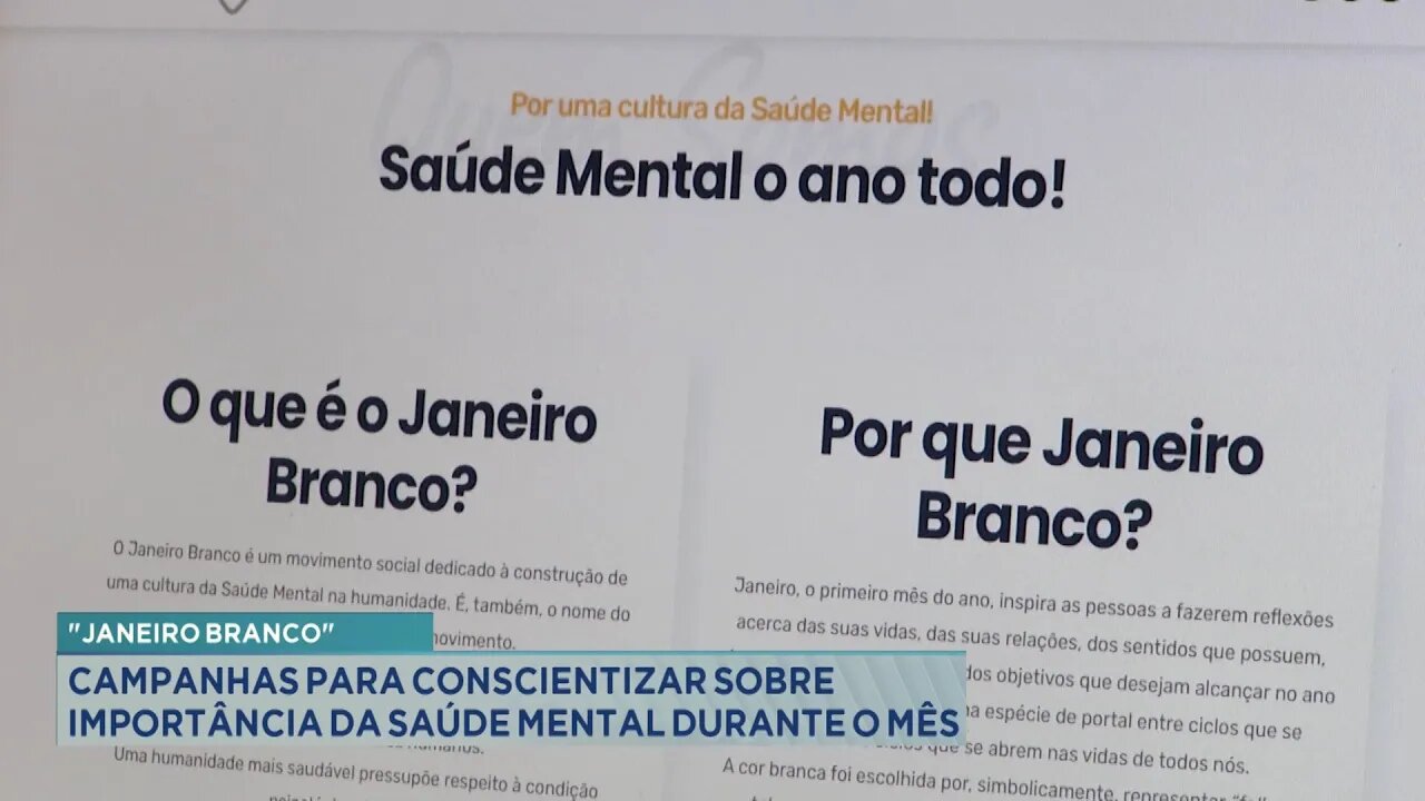 Janeiro Branco: Campanhas para Conscientizar sobre Importância da Saúde Mental Durante o Mês.