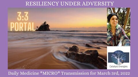 RESILIENCY UNDER ADVERSITY - Daily Medicine *Micro* Transmission for 3.3.2022