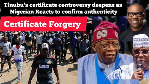 Tinubu’s certificate controversy deepens as Nigerian Reacts to confirm authenticity