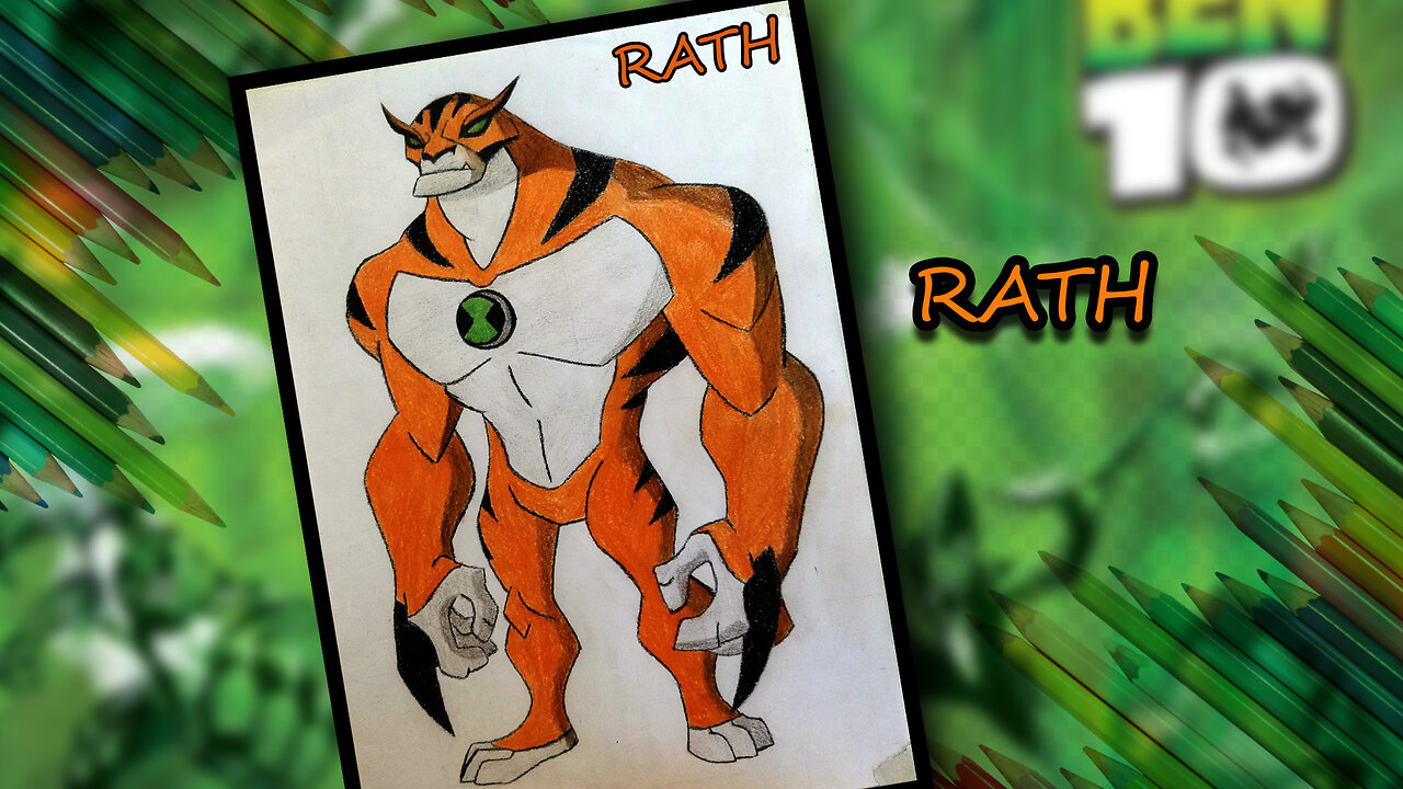 How to draw Rath Alien from ben10 #art