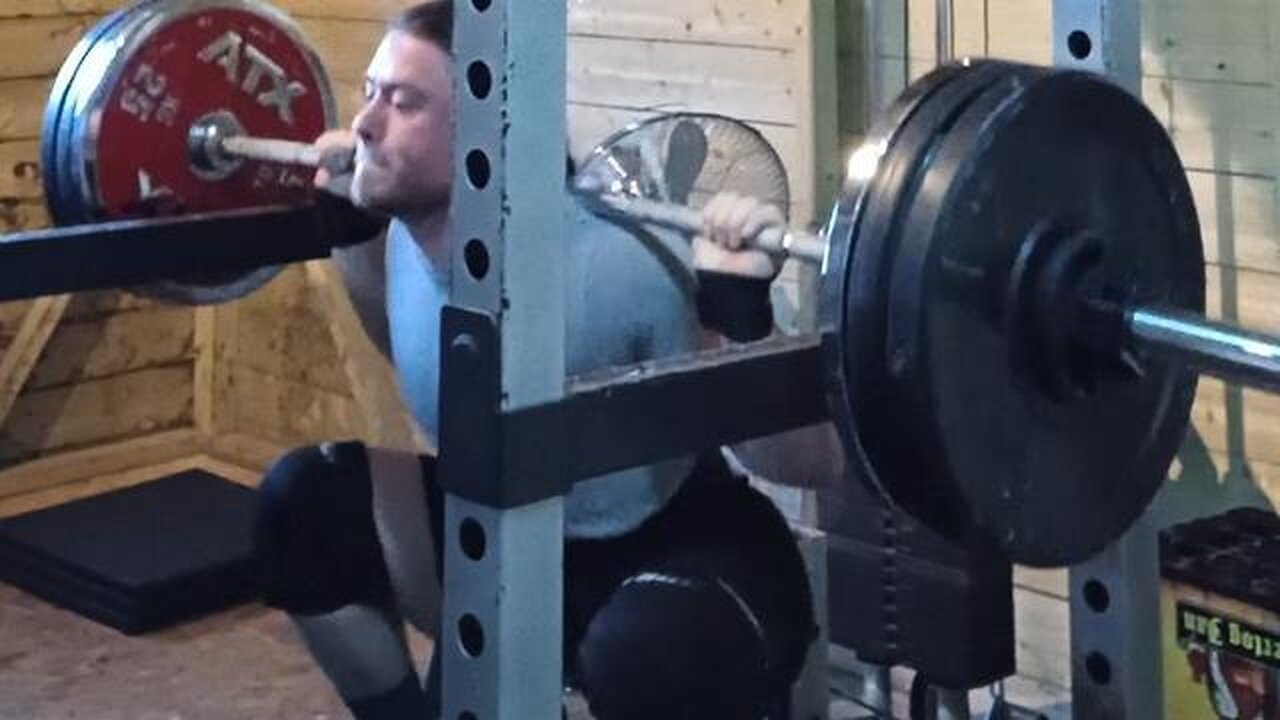 High-Bar Squatting deep in to the pits of HELL. Easy 142.5 Kgs x 5