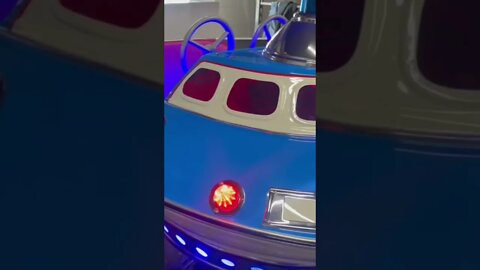 I made a real working #jetsons Flying Saucer 🛸 out of a static vintage Autopede Ride! 😯 #shorts