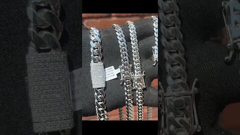 Platinum, White Gold & Silver Miami Cuban Link Chain Comparison #shorts #cubaknowknowsjewelry