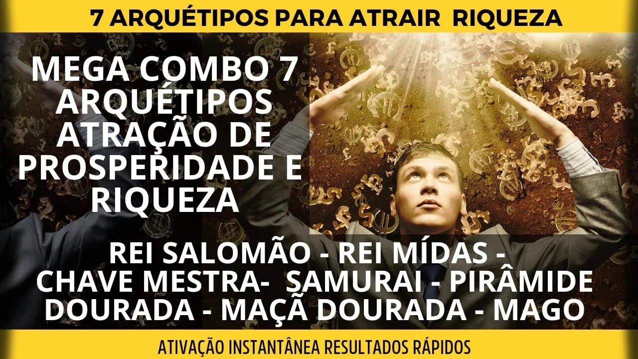 Combo 7 ativação Arquétipos poderosos para atração de riqueza Rei Salomão - Rei Midas e muito mais