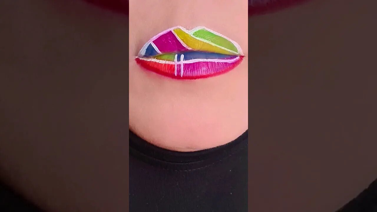 Creative Lip Art Makeup Design #shorts #shortvideo #viral #lipswatches #trending #fyp #short