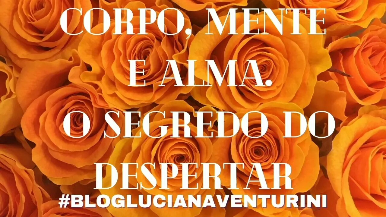 CORPO, MENTE E ALMA. O SEGREDO DO DESPERTAR #lucianaventurini #vivermelhor #silvioalbuquerque
