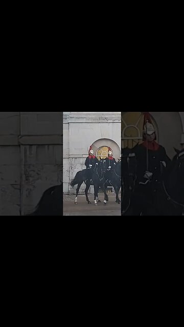 Horse's brought back out for inspection #horseguardsparade