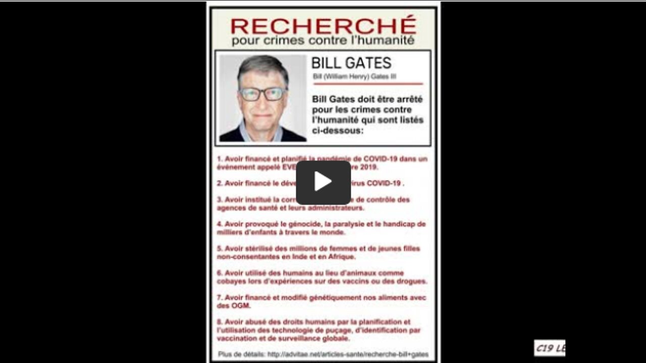 GATES, LE DEPOPULATION MAN REVIENT EN VRP NOUS VENDRE LA SUP