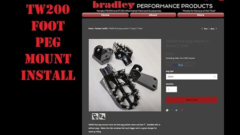 Bradley Performance TW200 Foot Peg Mounts - Install