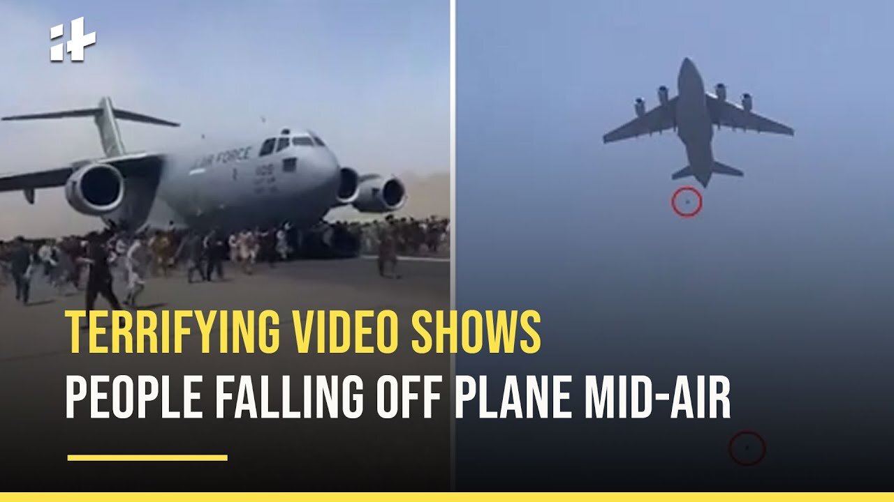 Taliban in Afghanistan: Terrifying Video Shows People Falling Off Plane Mid-Air In Kabul