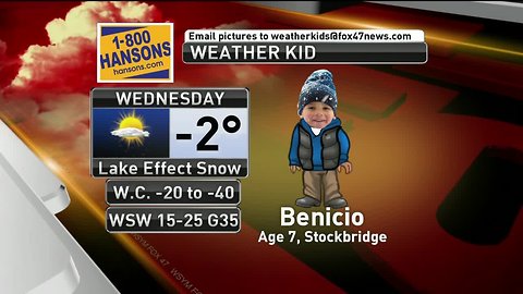 Weather Kid - Benicio - 1/30/19