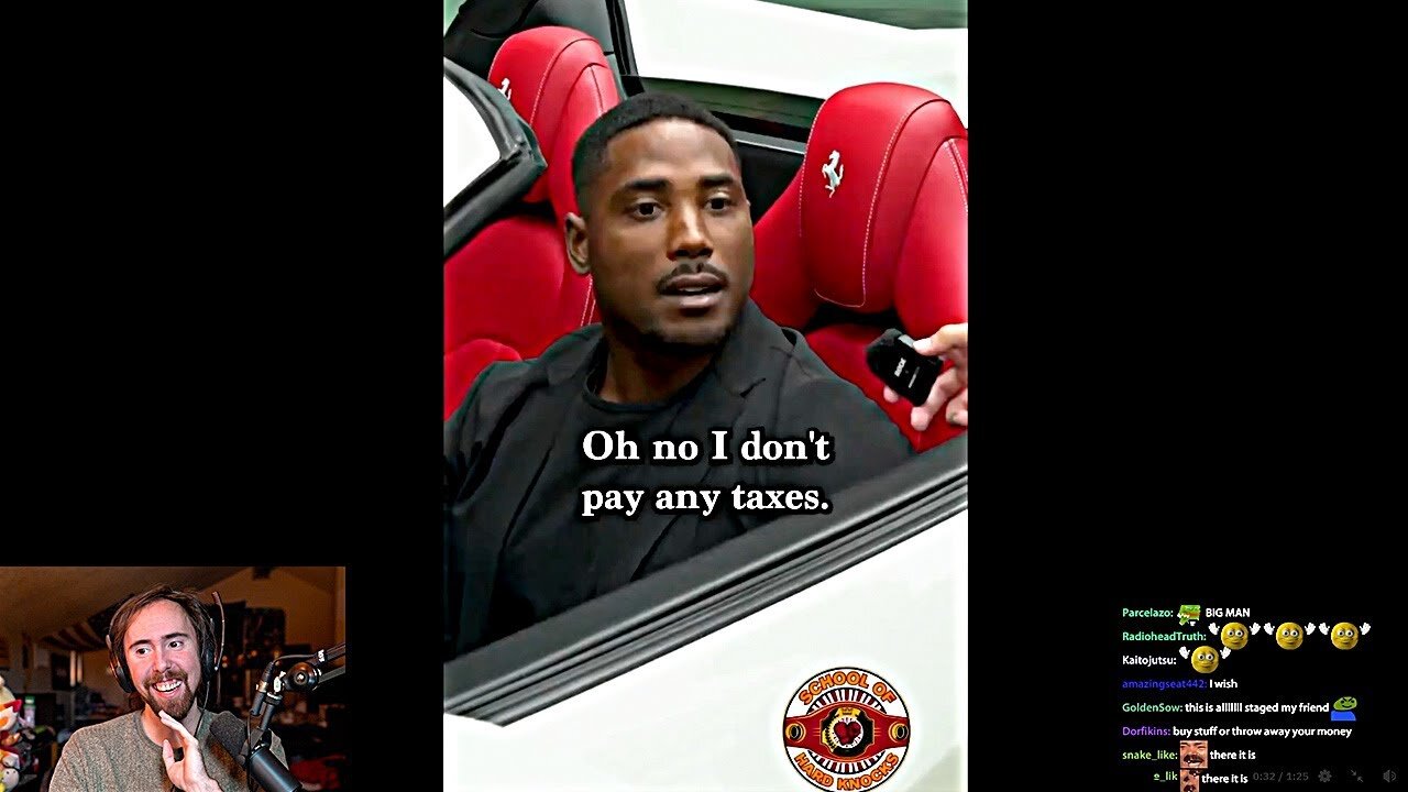 "What do you do to afford this Ferrari?"