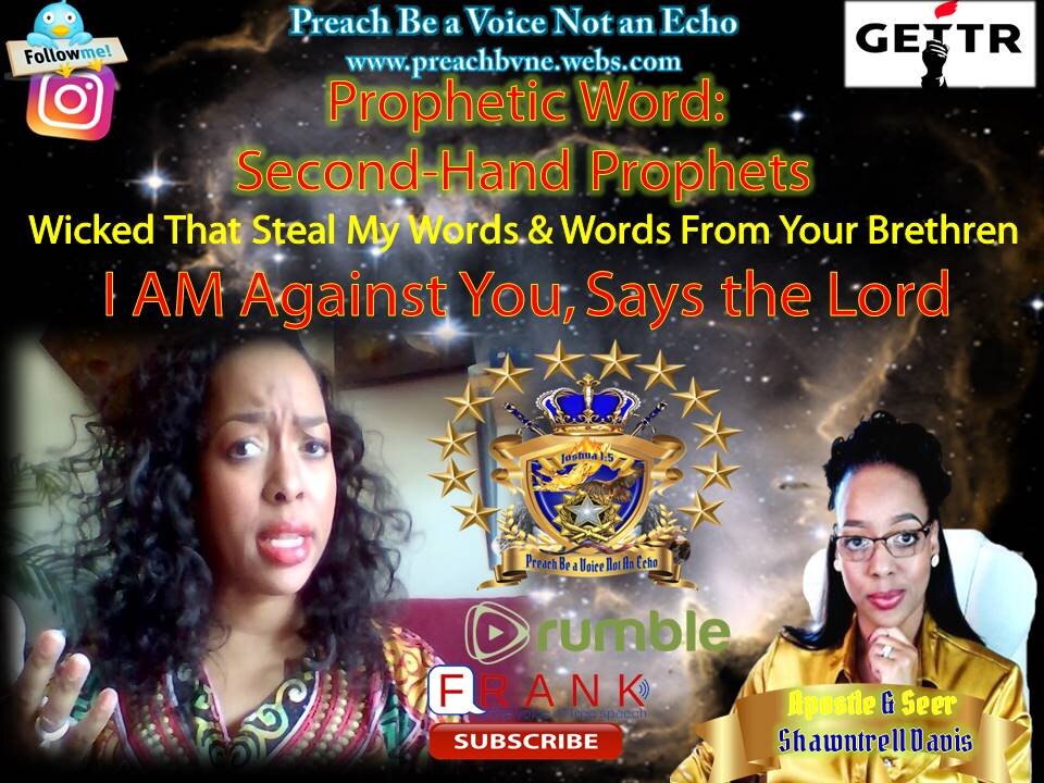 Warning “Second Hand Prophets” Wicked That Steal My Words & Words From Your Brethren