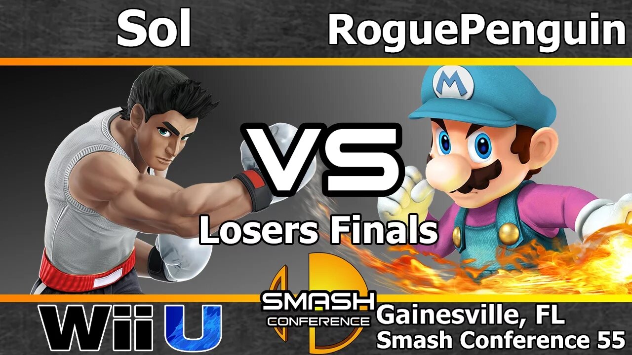 Noble|Sol (Little Mac) vs. RoguePenguin (Mario) - Losers Finals - SC55