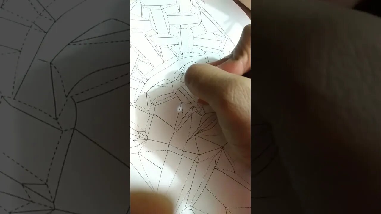 Fynn Jackson Sculpture Mask 28 Crease pattern from Etsy how to make a Paper Sculpture Timelapse