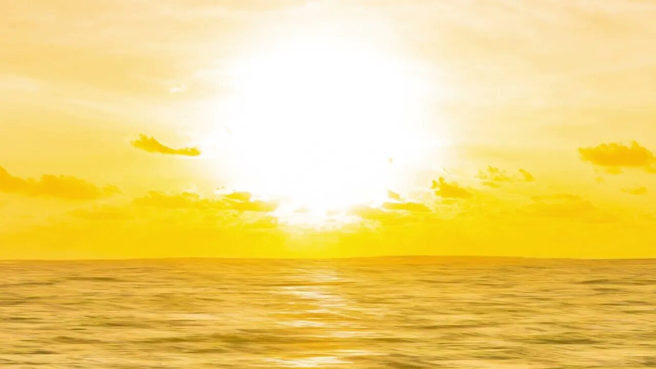 Animated Sea With Sunset Background Backdrop Motion Graphics Copyright Free