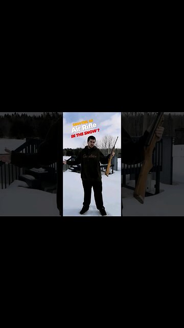 Shooting my Air rifle into the snow. //Spring powered airguns in cold temperature Skit. #aprilfools
