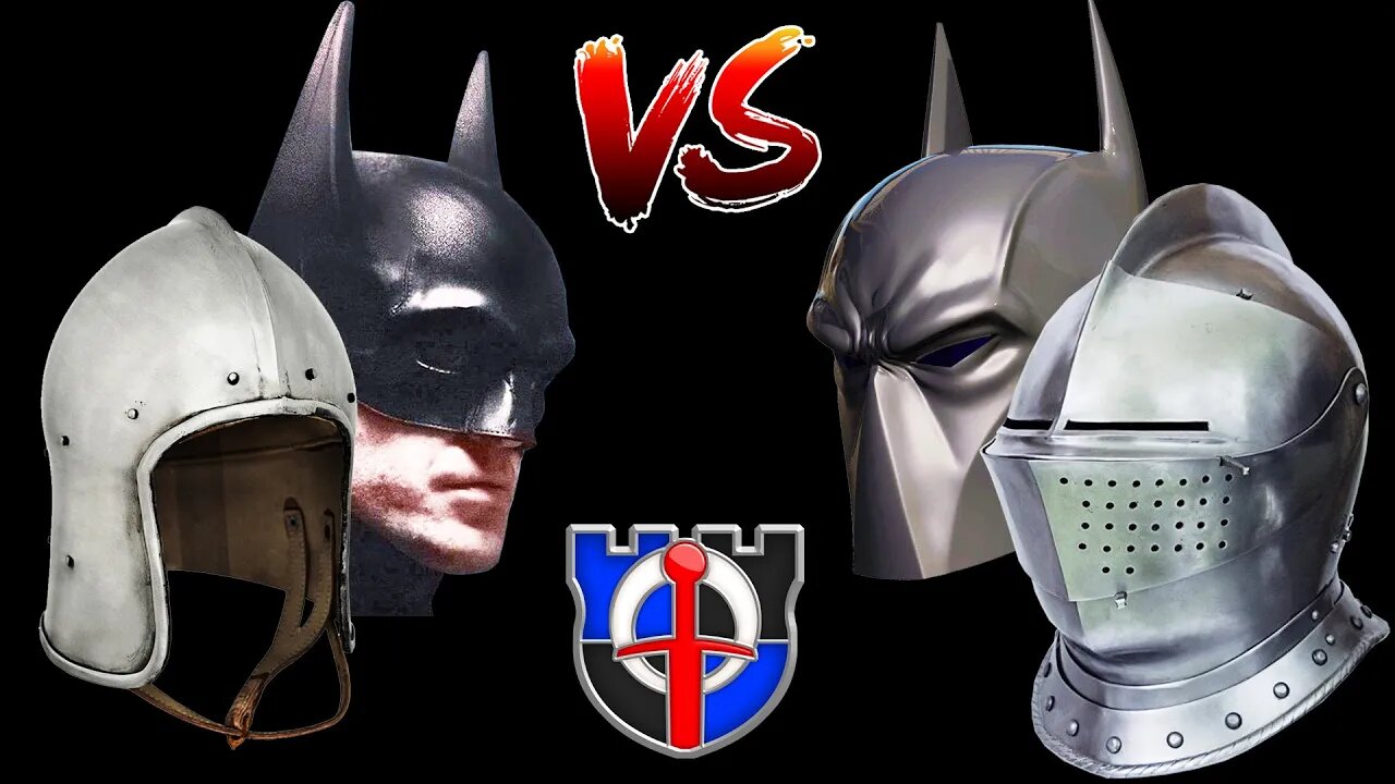 Open vs Closed HELMETS and Batman's mask. REPLY to Scholagladiatoria