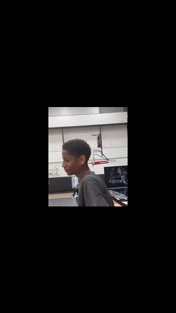 Carmelo Anthony working out with his son Kiyan Anthony at the OTE arena