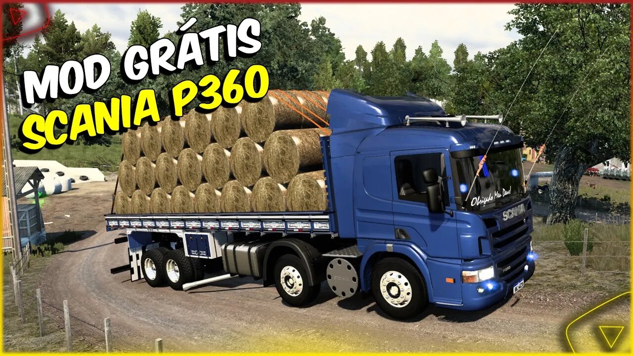 Saiu SCANIA P360 CARROCERIA BAÚ SKINS BRASILEIRAS Saindo da Fazenda Serra Azul ETS2 1.46/1.45