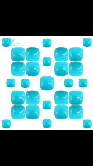 Natural turquoise square shape 8mm *8mm cabochon Top Quality Blue turquoise Square Cabochon Loose Calibrated Gemstone 20231222-05-08